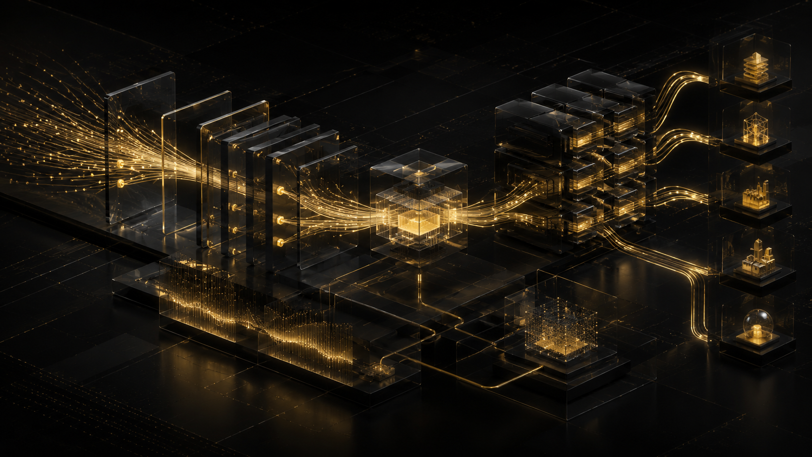 Controlled allocation diagram with planned volume, reviewed access, and routing controls